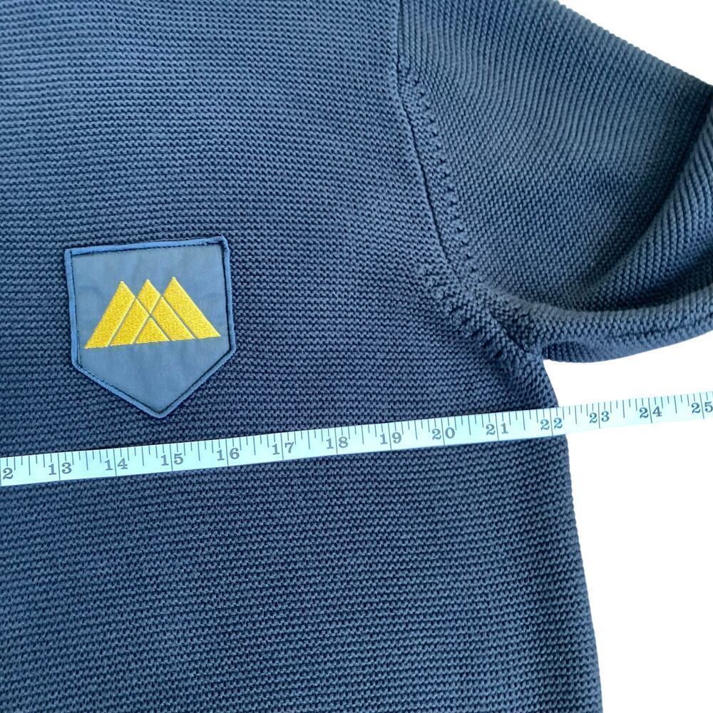Musterbrand Mens Sz L Destiny Knitted Long Cardigan Stormcaller Grey Yellow - Picture 16 of 16